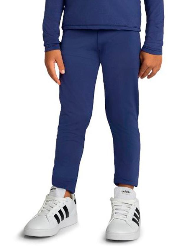 Marlan - Calça Infantil em Malha Térmica Unissex Azul