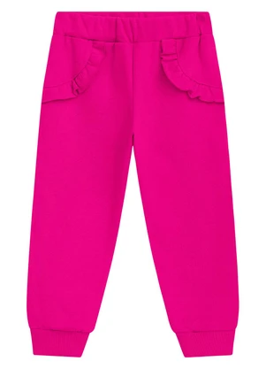 Duduka - Calça Infantil em Moletom com Bolso Falso Rosa - DUDUKA