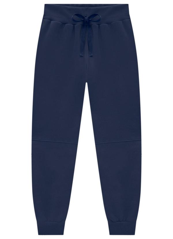 Marlan - Calça Infantil em Moletom Felpado Azul