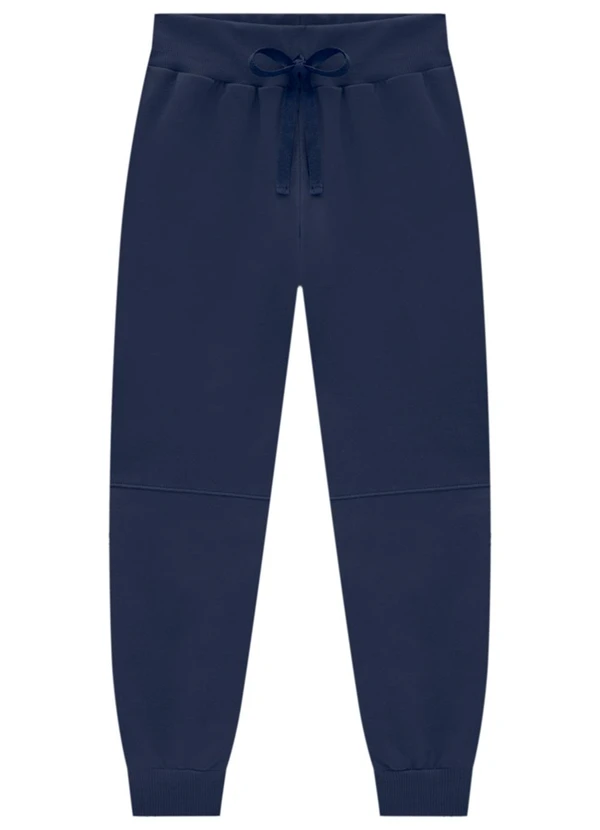 Marlan - Calça Infantil em Moletom Felpado Azul
