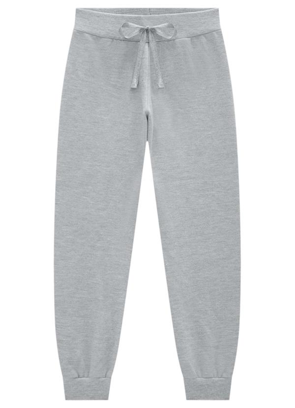 Marlan - Calça Infantil em Moletom Felpado Cinza