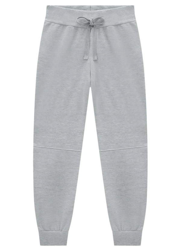 Marlan - Calça Infantil em Moletom Felpado Cinza
