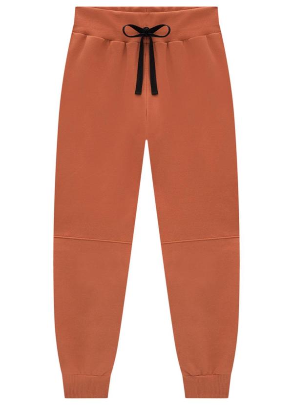 Marlan - Calça Infantil em Moletom Felpado Laranja 2