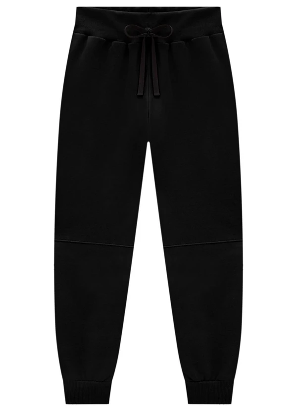 Marlan - Calça Infantil em Moletom Felpado Preto
