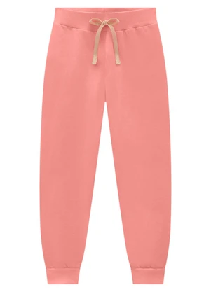 Marlan - Calça Infantil em Moletom Felpado Rosa - MARLAN