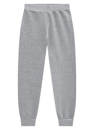 Marlan - Calça Infantil em Moletom Felpado Unissex Cinza - MARLAN