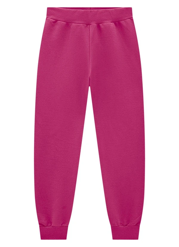 Marlan - Calça Infantil em Moletom Felpado Unissex Rosa 3