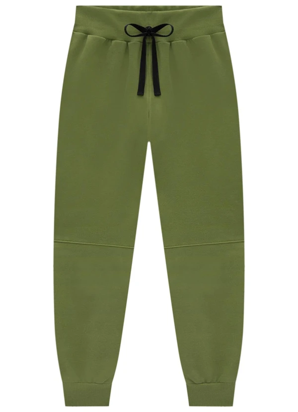 Marlan - Calça Infantil em Moletom Felpado Verde