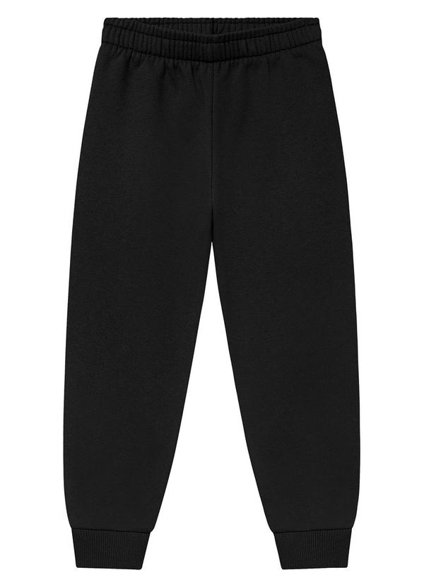 Duduka - Calça Infantil em Moletom Preto