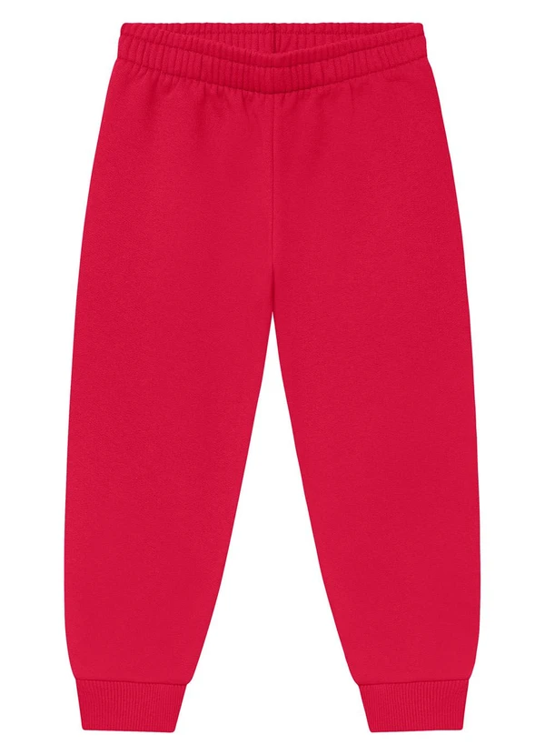 Duduka - Calça Infantil em Moletom Rosa 