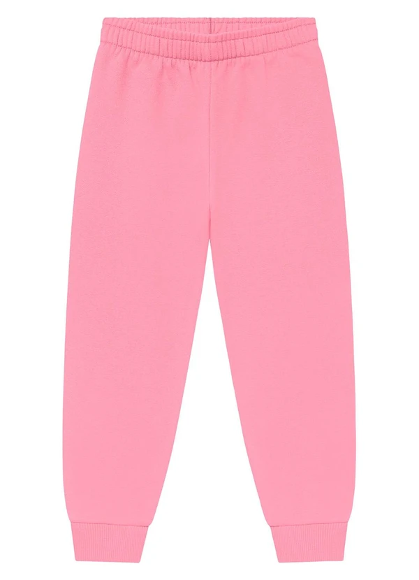 Duduka - Calça Infantil em Moletom Rosa 