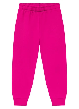 Duduka - Calça Infantil em Moletom Rosa  - DUDUKA