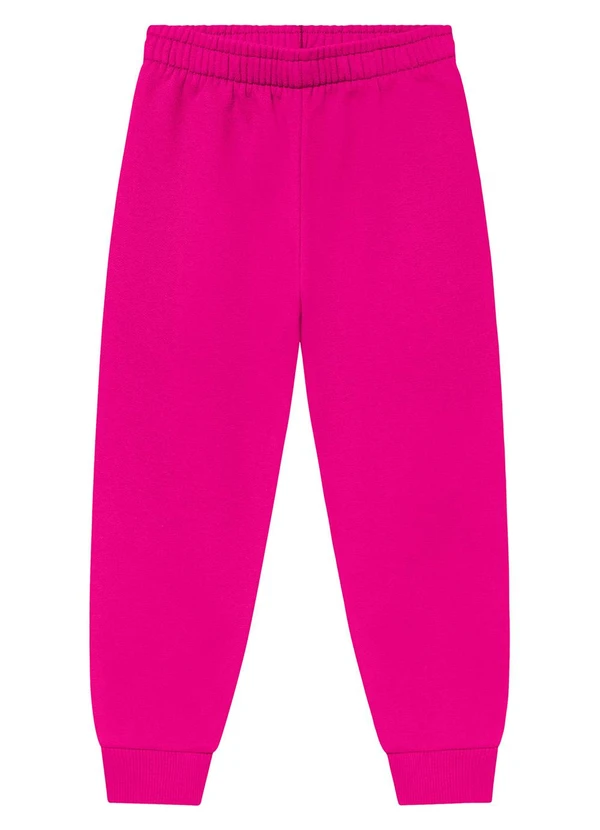 Duduka - Calça Infantil em Moletom Rosa 