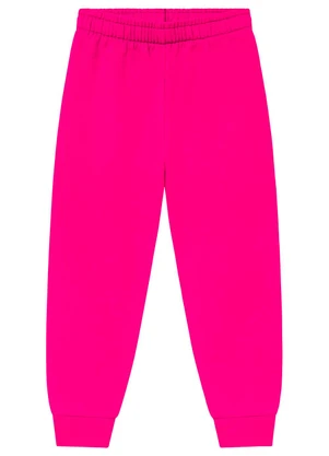 Duduka - Calça Infantil em Moletom Rosa  - DUDUKA