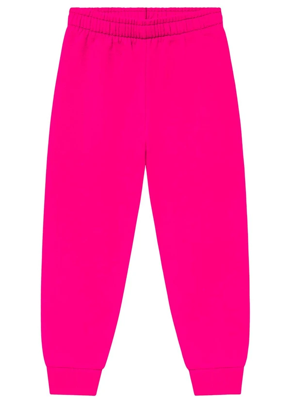 Duduka - Calça Infantil em Moletom Rosa
