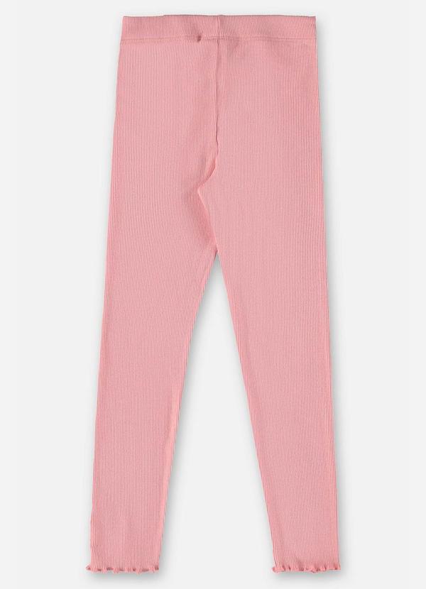 Up Baby - Calça Infantil em Ribana Canelada Rosa 2