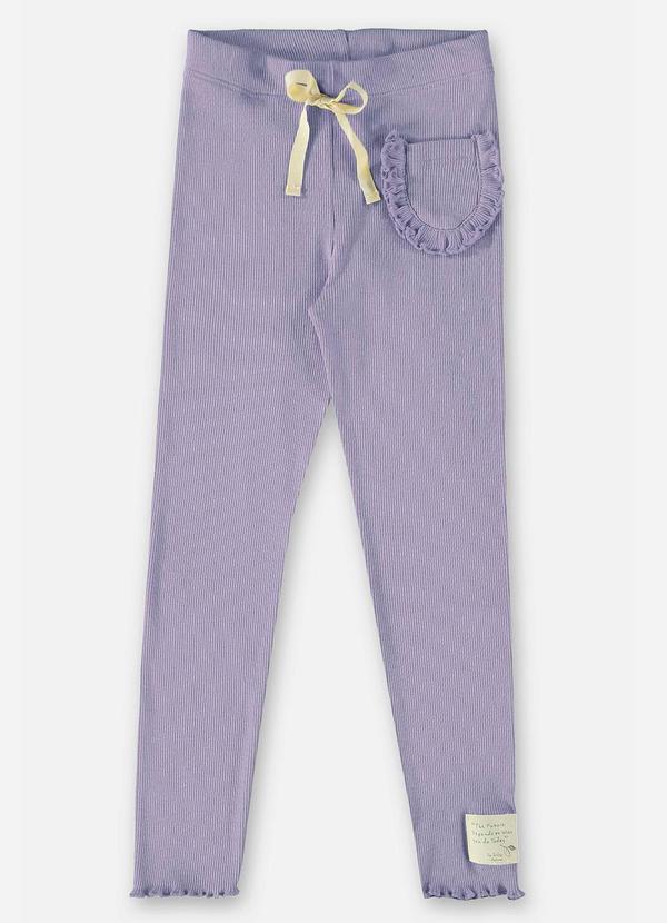 Up Baby - Calça Infantil em Ribana Canelada Roxo