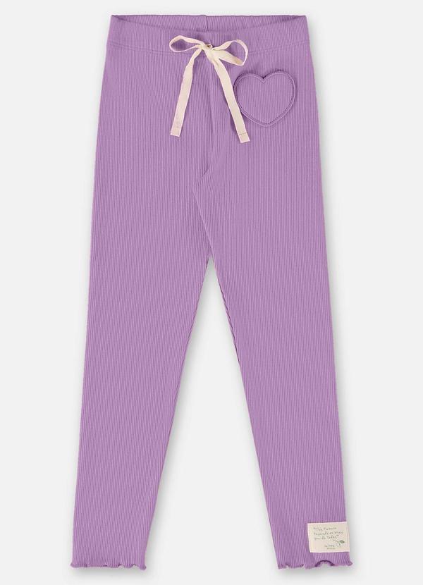 Up Baby - Calça Infantil em Ribana Canelada Roxo