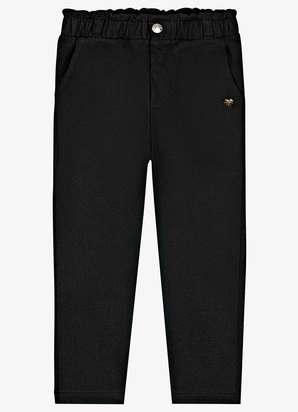 Trick Nick - Calça Infantil em Suede Sarjado Preto