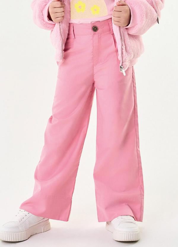 Trick Nick - Calça Infantil Feminina Wide Leg Rosa