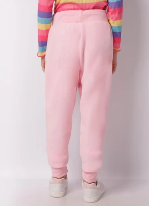 Torra - Calça Infantil Fleece Jogger Rosa - TORRA