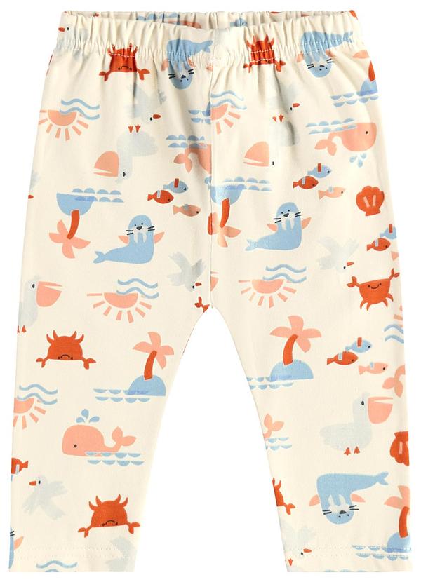 Malwee Kids - Calça Infantil Fundo do Mar Off White