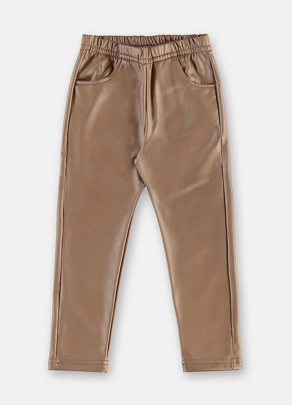 Up Baby - Calça Infantil Malha Cirrê Marrom 3