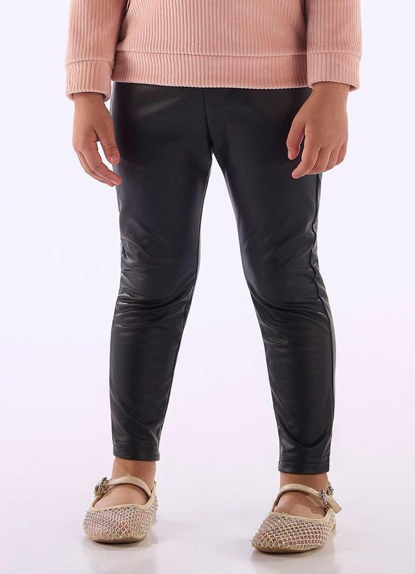 Up Baby - Calça Infantil Malha Cirrê Preto