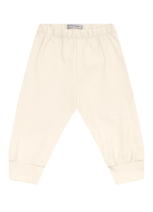 Trick Nick - Calça Infantil Masculina em Cotton Leve Bege