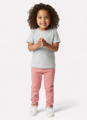 Kyly - Calça Infantil Menina Cintura Média Rosa - KYLY