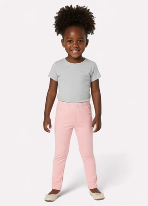 Kyly - Calça Infantil Menina Cintura Média Rosa - KYLY