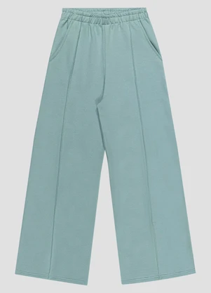 Kely Kety - Calça Infantil Menina em Moletinho Sarjado com Bolso Verde - KELY KETY