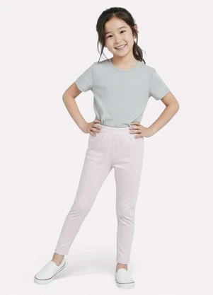 Kyly - Calça Infantil Menina Lisa Lilás - KYLY