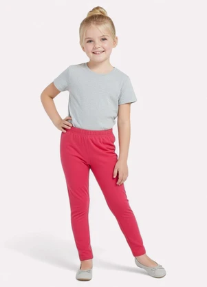 Kyly - Calça Infantil Menina Lisa Rosa - KYLY