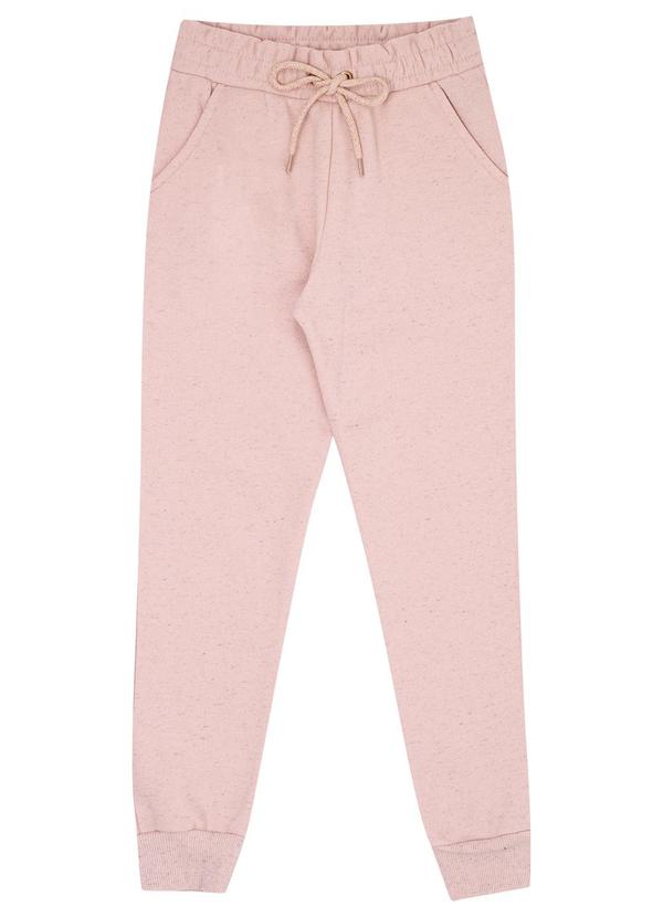 Pulla Bulla - Calça Infantil Menina Moletom Linho Rosa