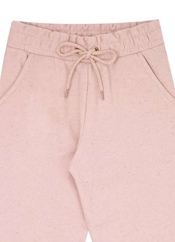 Pulla Bulla - Calça Infantil Menina Moletom Linho Rosa 2