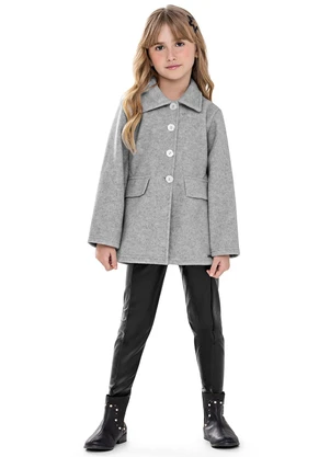 Colorittá - Calça Infantil Menina Pu Peluciado Preto - COLORITTÁ