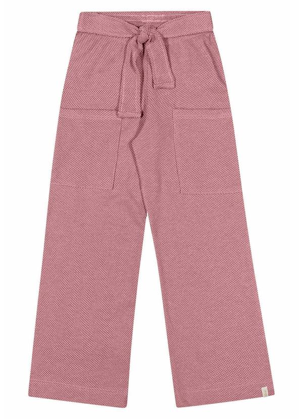 Elian - Calça Infantil Pantalona com Amarração Rosa 3