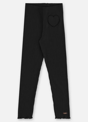 Up Baby - Calça Infantil Ribana Canelada Preto - UP BABY