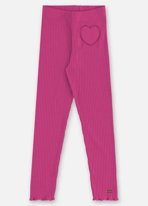 Up Baby - Calça Infantil Ribana Canelada Rosa - UP BABY