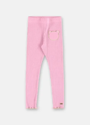 Up Baby - Calça Infantil Ribana Canelada Rosa - UP BABY