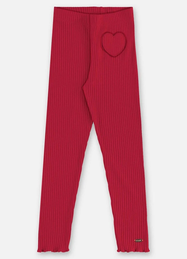 Up Baby - Calça Infantil Ribana Canelada Vermelho 3