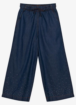 Trick Nick - Calça Infantil Wide Leg Azul - TRICK NICK
