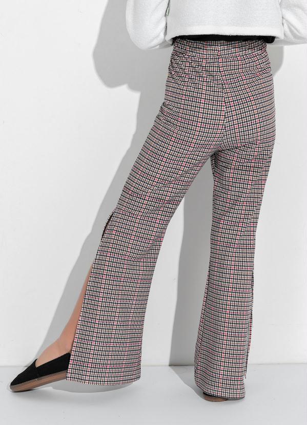 Outlet - Calça Infantil Xadrez Flare 2