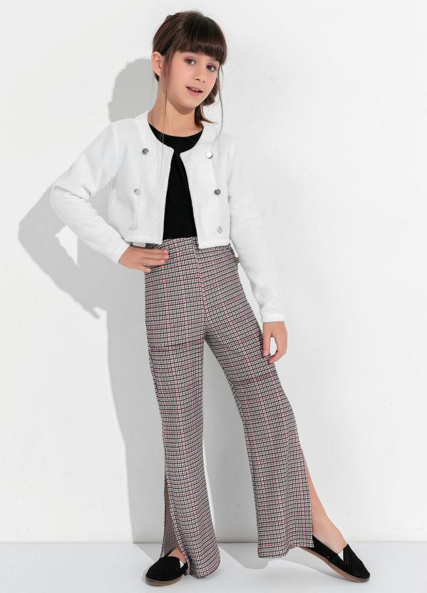 Outlet - Calça Infantil Xadrez Flare 3