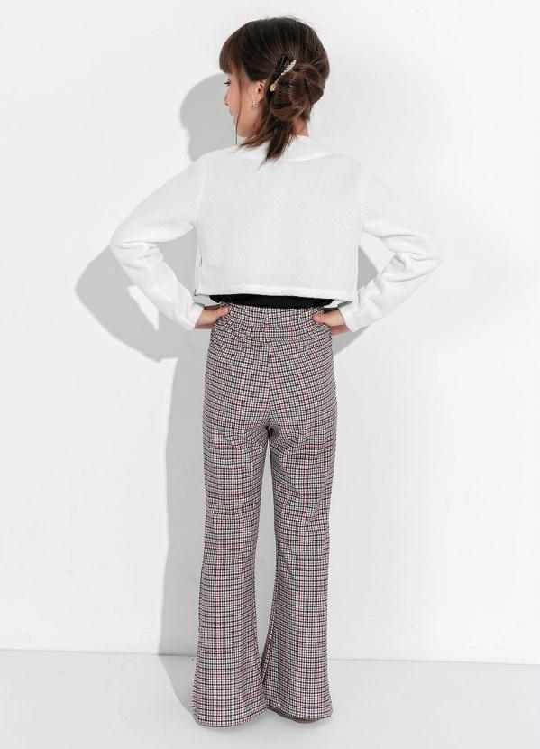 Outlet - Calça Infantil Xadrez Flare 4
