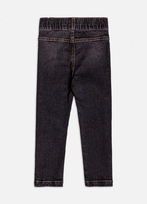 Momi - Calça Jeans Black com Passante Preto - MOMI