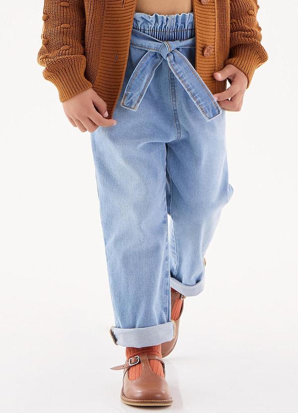 Up Baby - Calça Jeans Clochard Infantil Menina Azul