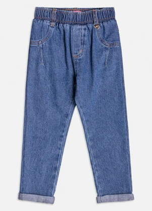 Momi - Calça Jeans com Pingente de Coração Azul - MOMI