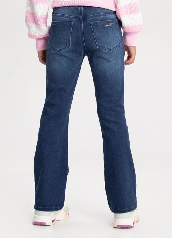 Alakazoo - Calça Jeans Flare com Cintura Ajustável Azul 2
